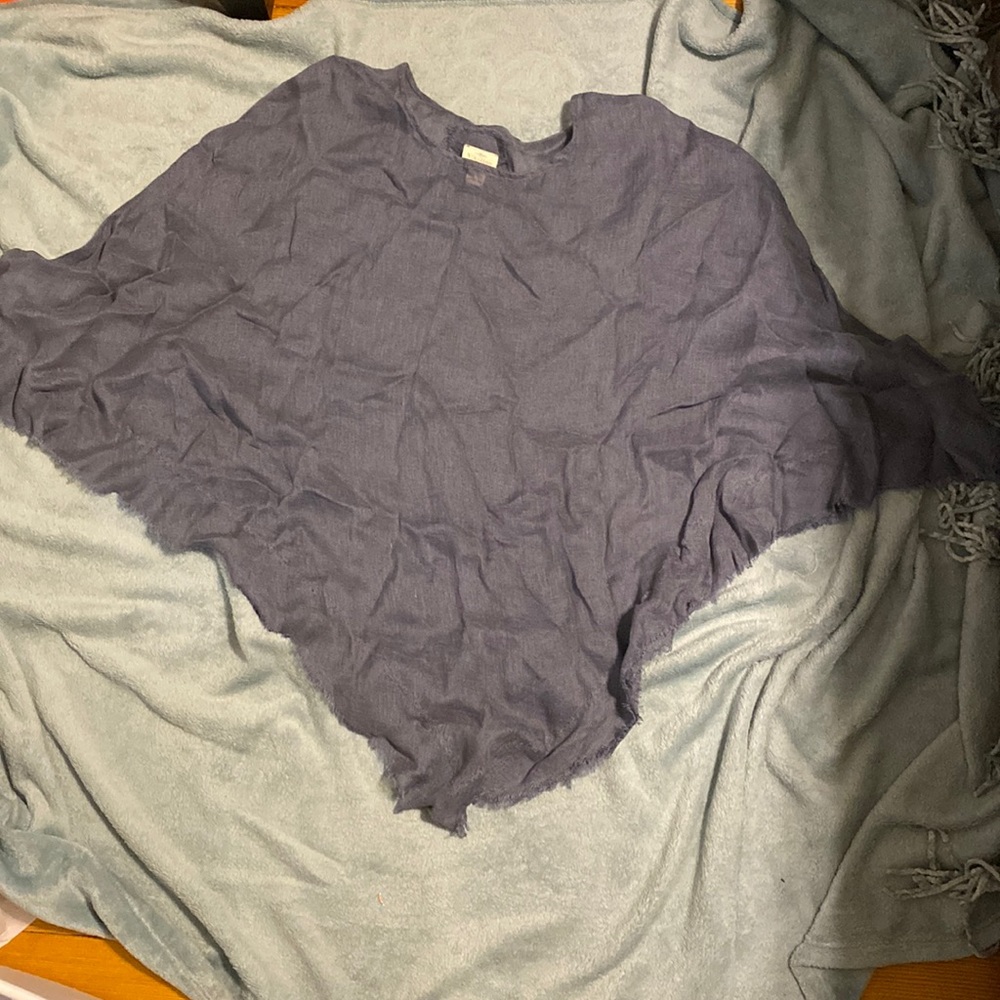 Steel blue/gray poncho